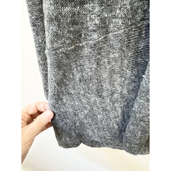 EILEEN FISHER Cardigan XS Organic Linen Slub Sheer Open Front Long Sleeve Gray - Picture 4 of 6